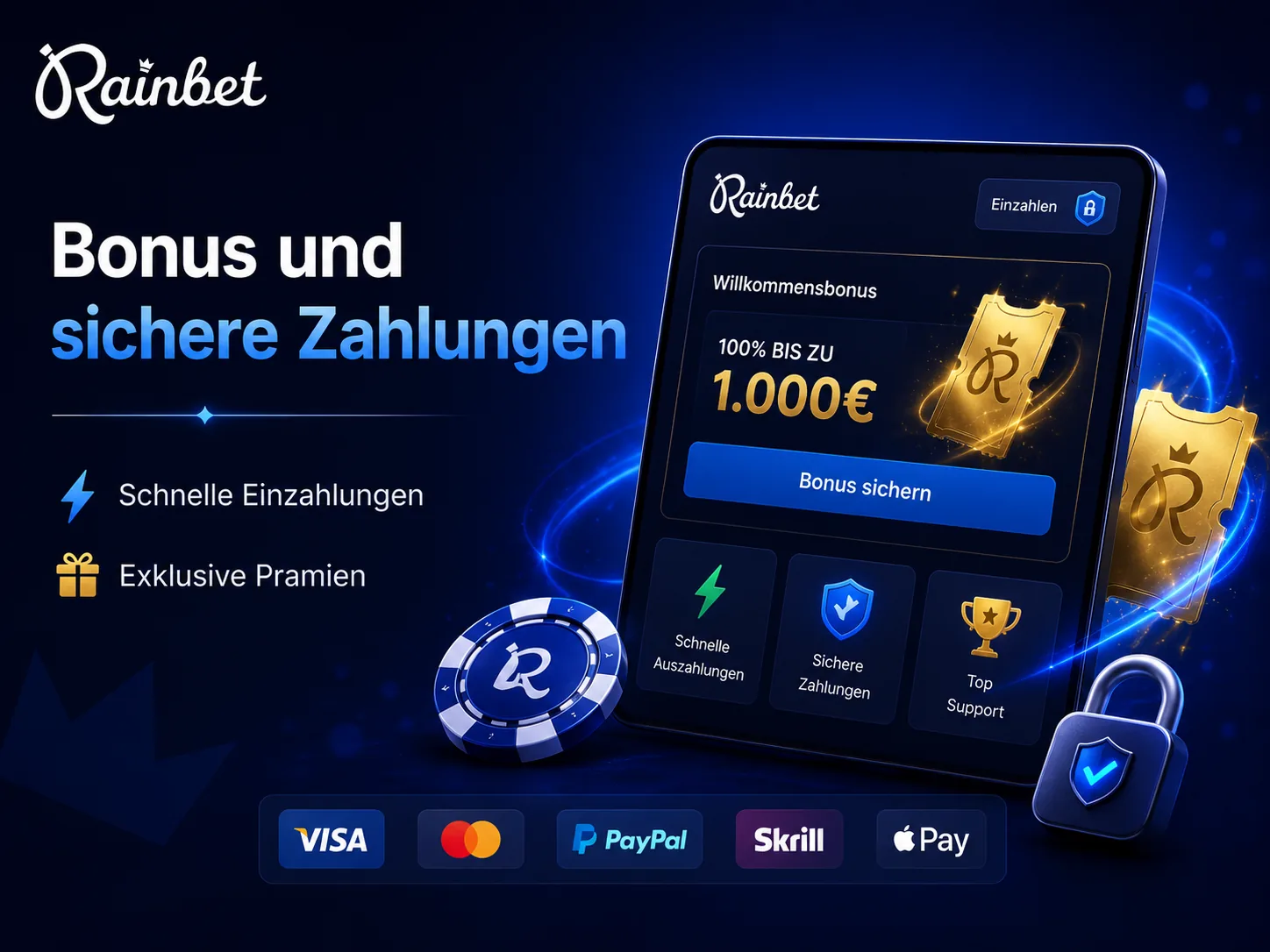 Rainbet Bonus und sichere Zahlungen mit Krypto