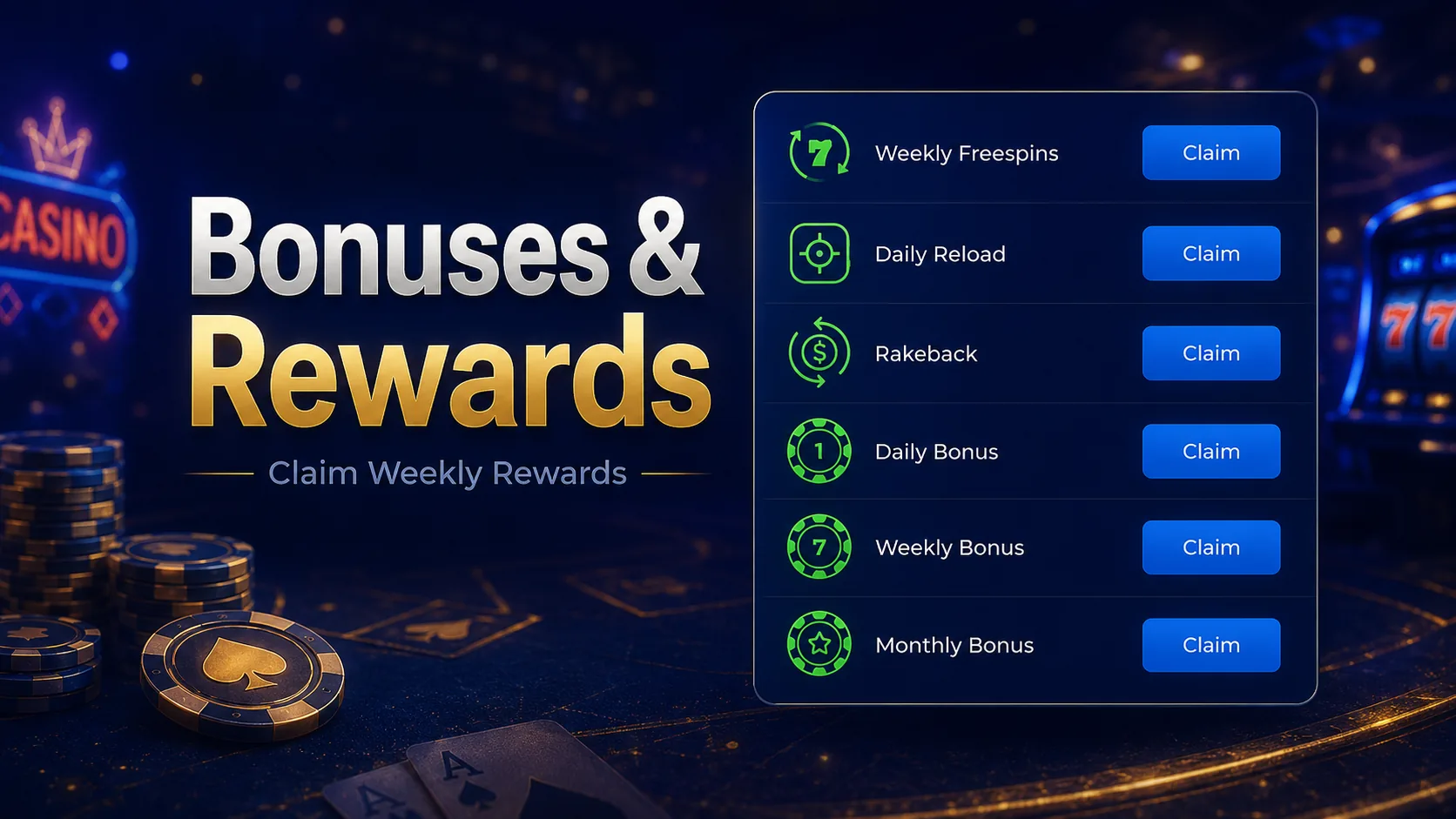 Rainbet bonuses and rewards promotion screen