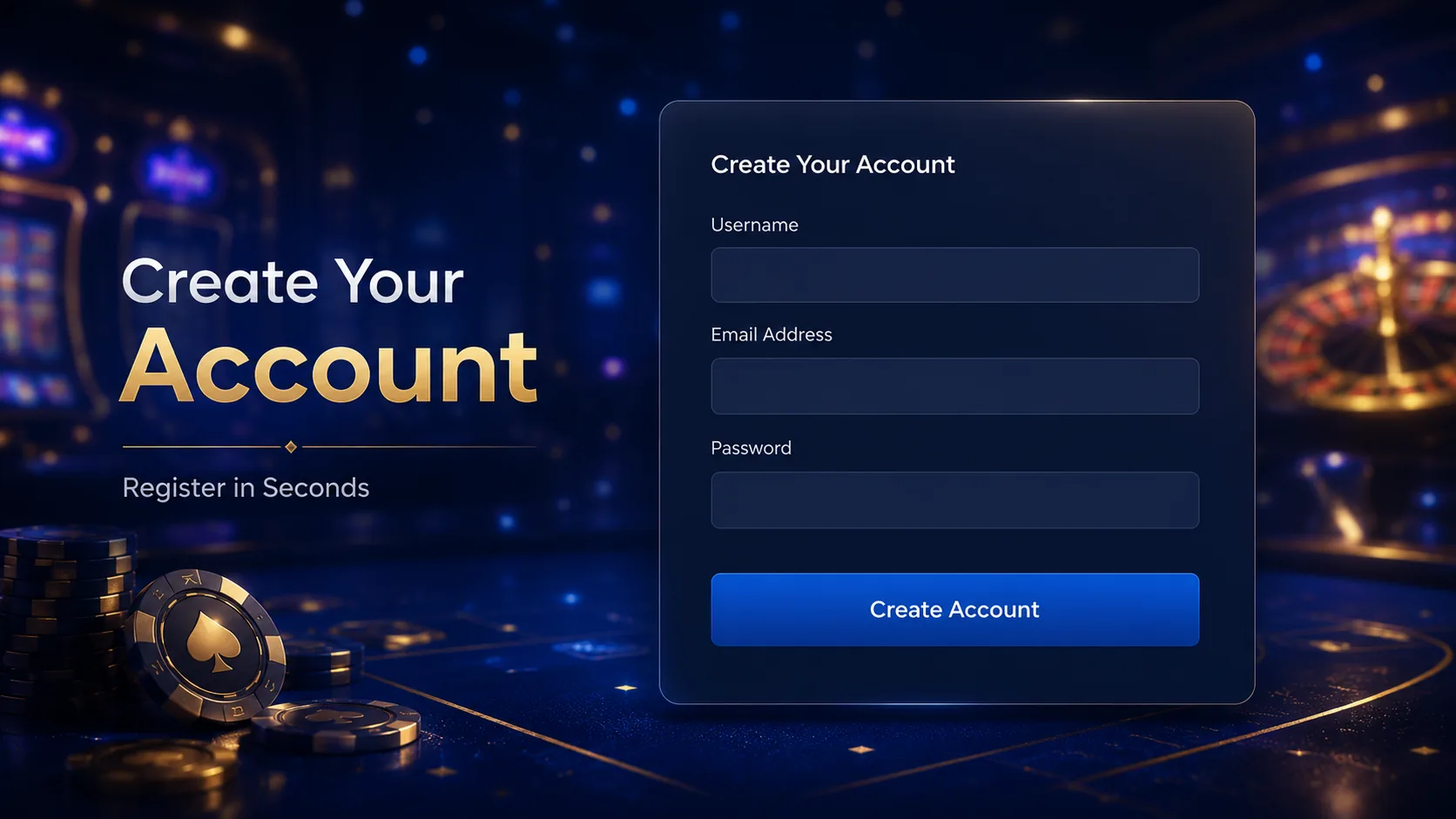 Rainbet create your account registration form