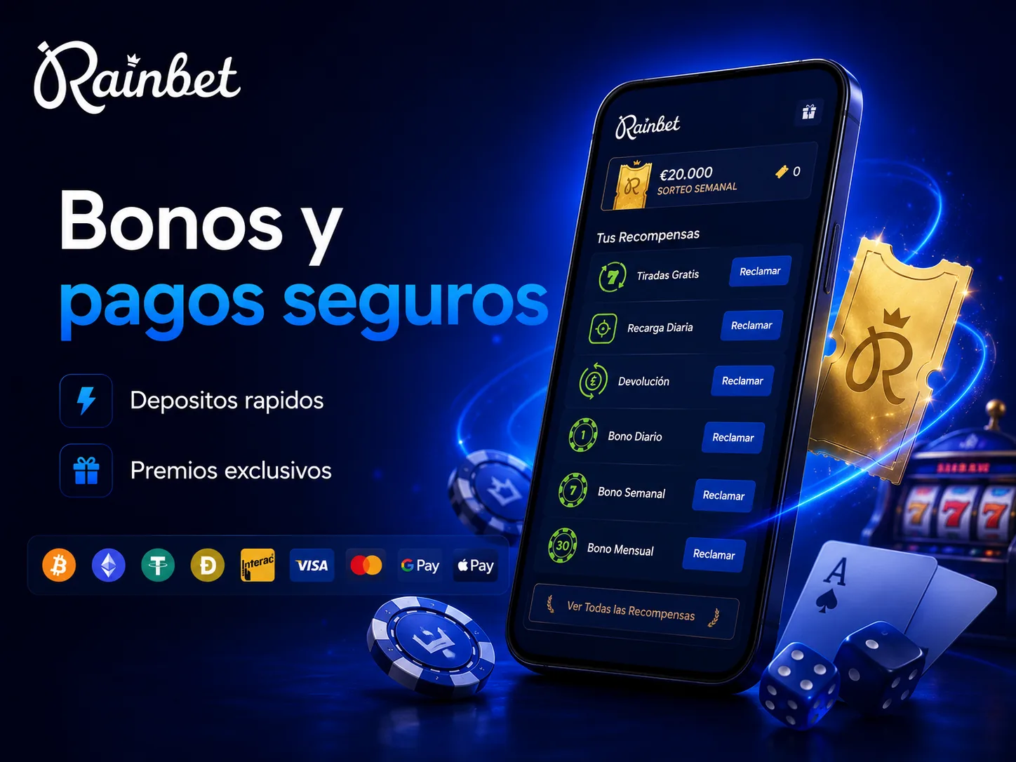 Rainbet bonos y pagos seguros con crypto