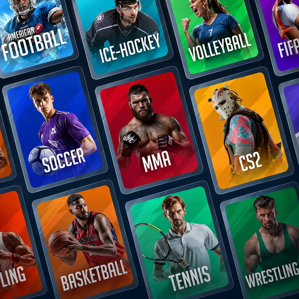 Rainbet sports collage
